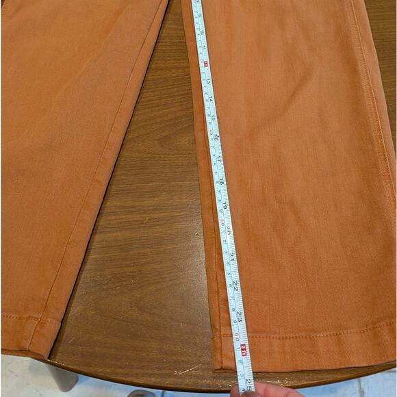 Anthropologie Mother Orange Brown The Fixer Denim Utility Jumpsuit, Size XS - Picture 9 of 13